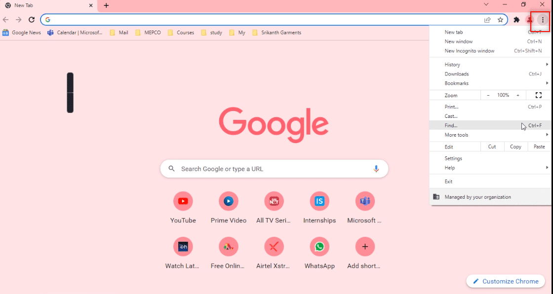 Otevřete Google Chrome a klikněte na svislé tři tečky