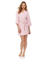 <br />Seven Apparel 00133 Hotel Spa Collection Kimono Knit Cotton Robe, Light Pink