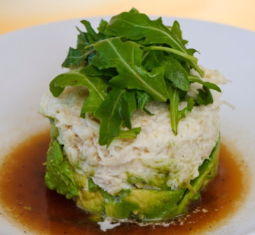 Dungeness crab salad with avocado/spicy ginger vinaigrette. From Where to Eat in Monterey, California