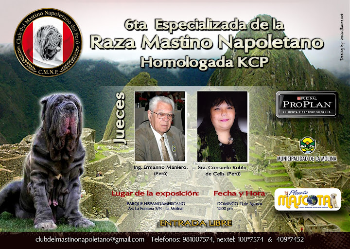 6° ESPECIALIZADA DE  EL CLUB DEL MASTINO NAPOLETANO Afiche1