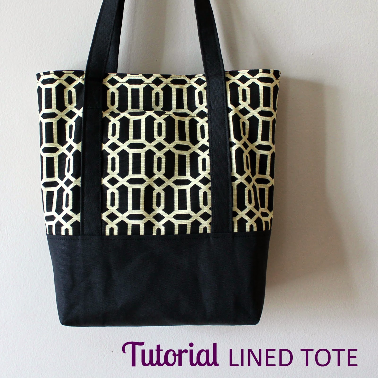 The Inspired Wren Tutorial Lined Canvas Tote