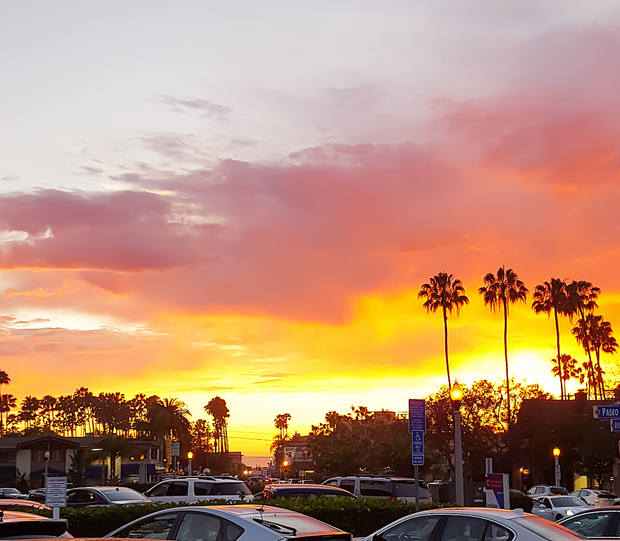 photo of the sunset at Galaxy Taco