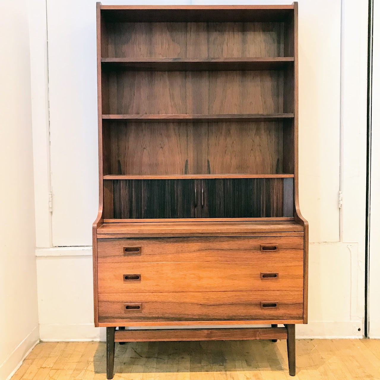 Mid-Century Walnut Secretary Desk