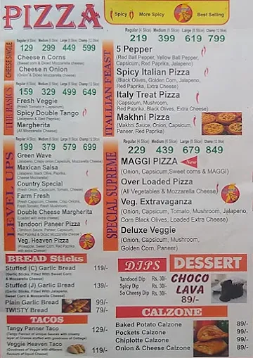 Pizza Downtown menu 