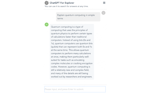 ChatGPT For Explorer