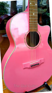 đàn guitar acoustic màu hồng guitar acoustic mau hong