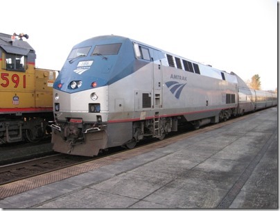 IMG_4681 Amtrak P42DC #166 in Kelso, Washington on November 30, 2008