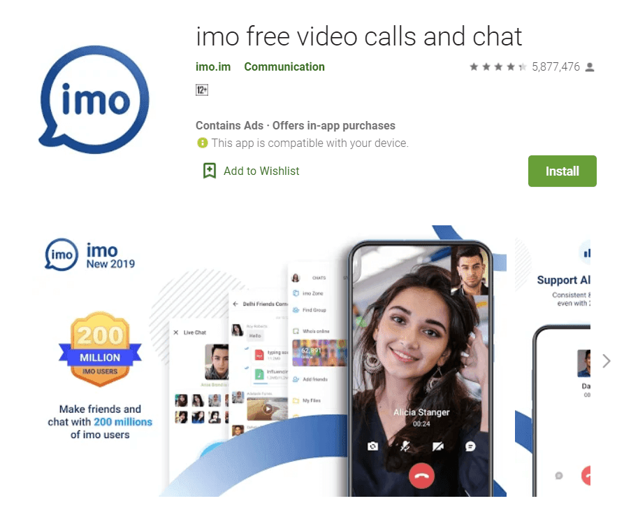 Videollamadas y chat gratuitos de Imo