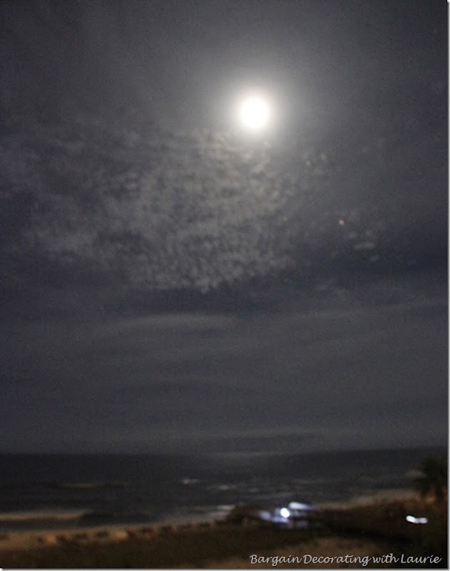 Moon over ocean