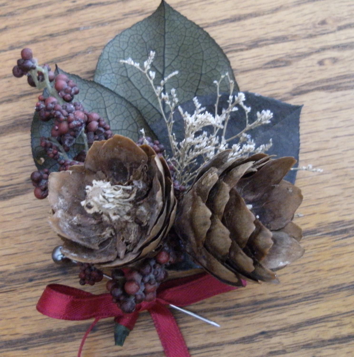 Winter Wedding Boutonniere