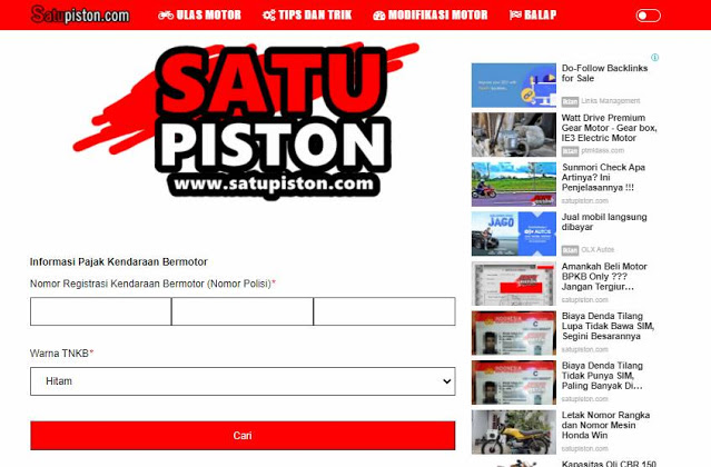 Cek Plat Nomor Online ? Warga Jawa Barat, Berikut Cara Cek Pajak Motor Online
