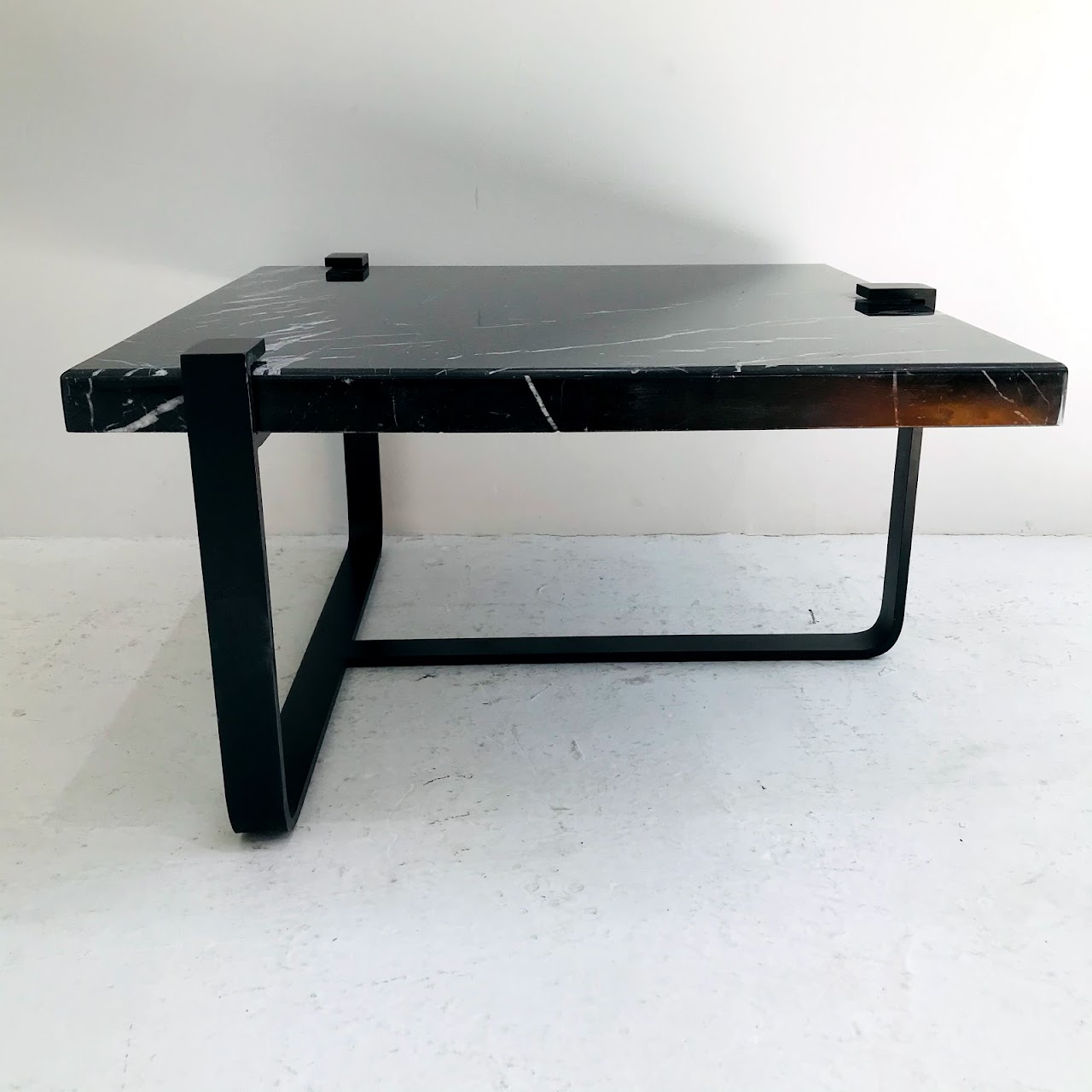 Black Marble Top Side Table #2