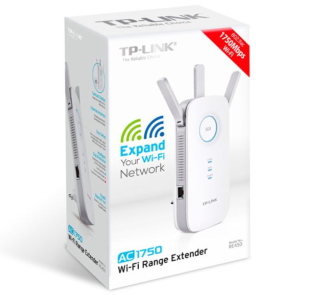 TP-LINK, RE450, AC1750, Wi-Fi, расширитель диапазона, беспроводная связь, сеть