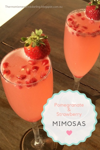 Pomegranate & Strawberry Mimosas