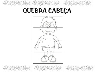 atividade infantil sobre o corpo humano