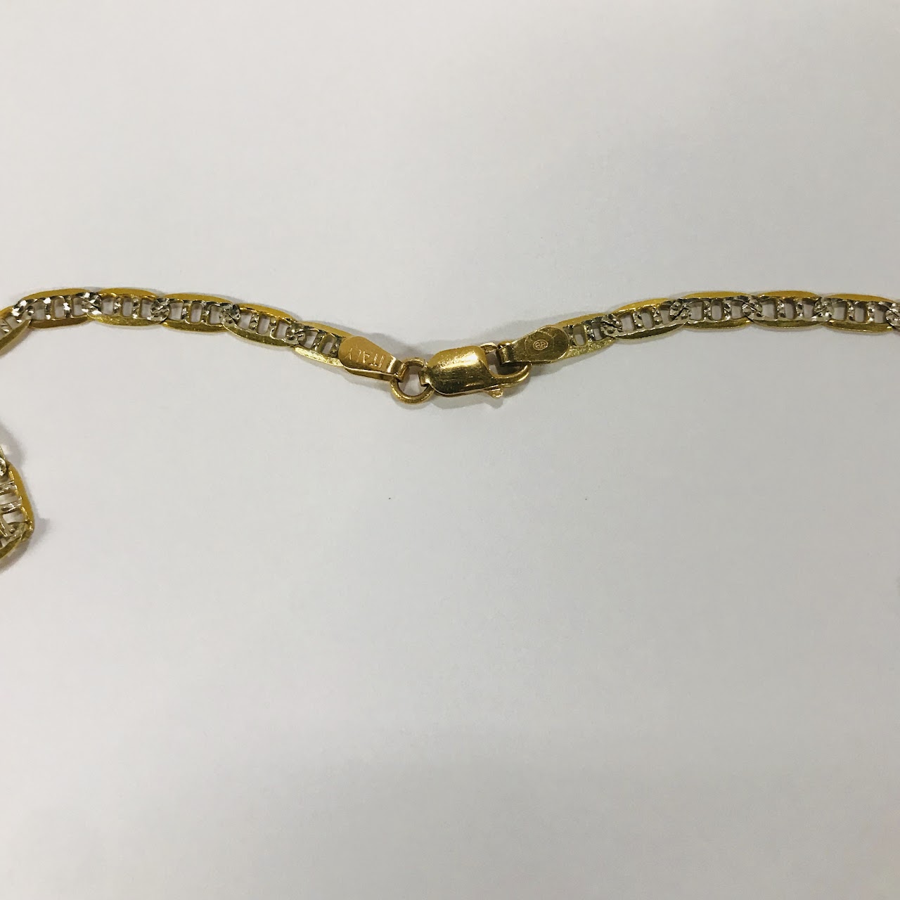 14K Yellow and White Gold Necklace