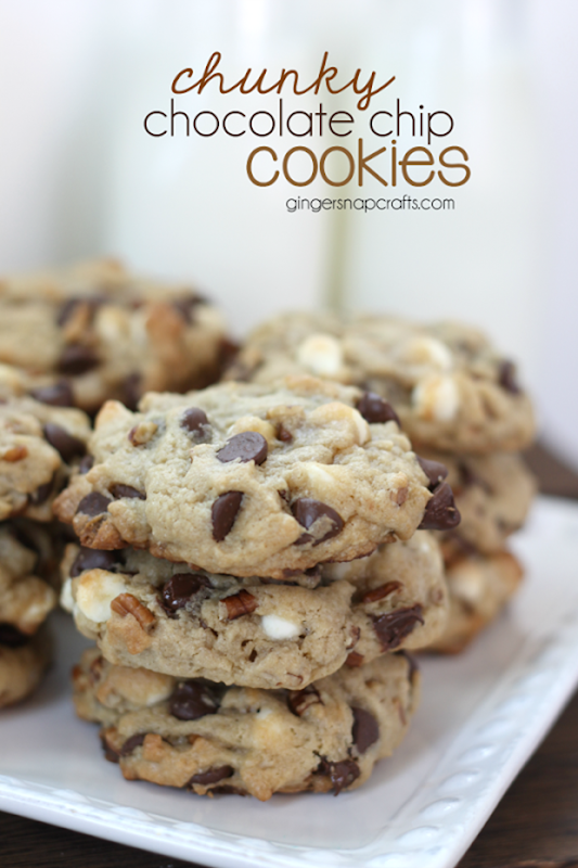 Chunky Chocolate Chip Cookies at GingerSnapCrafts.com #recipes #milk_thumb