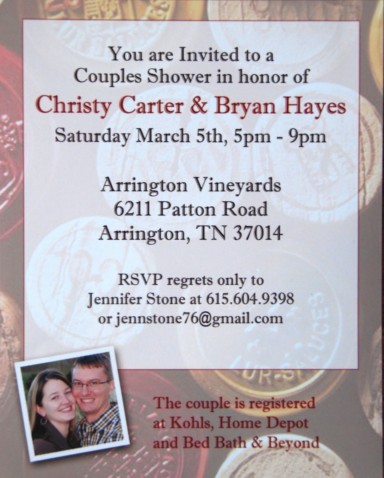 Invitation List - Christy has