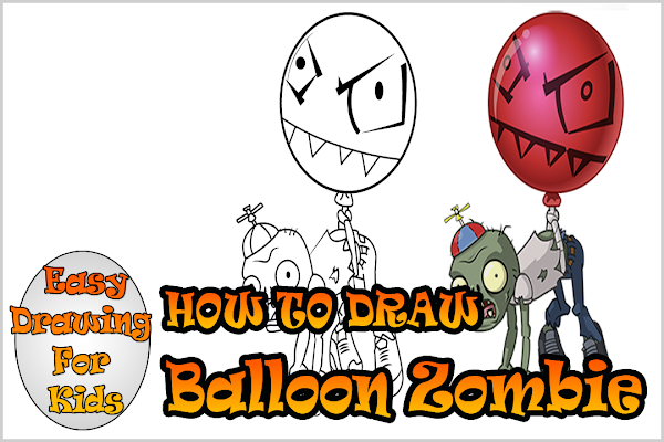 How to Draw Balloon Zombie from Plants vs Zombies