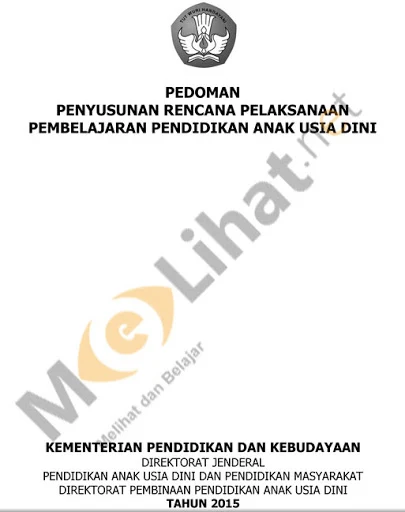 PEDOMAN PENYUSUNAN RPP PAUD KURIKULUM 2013