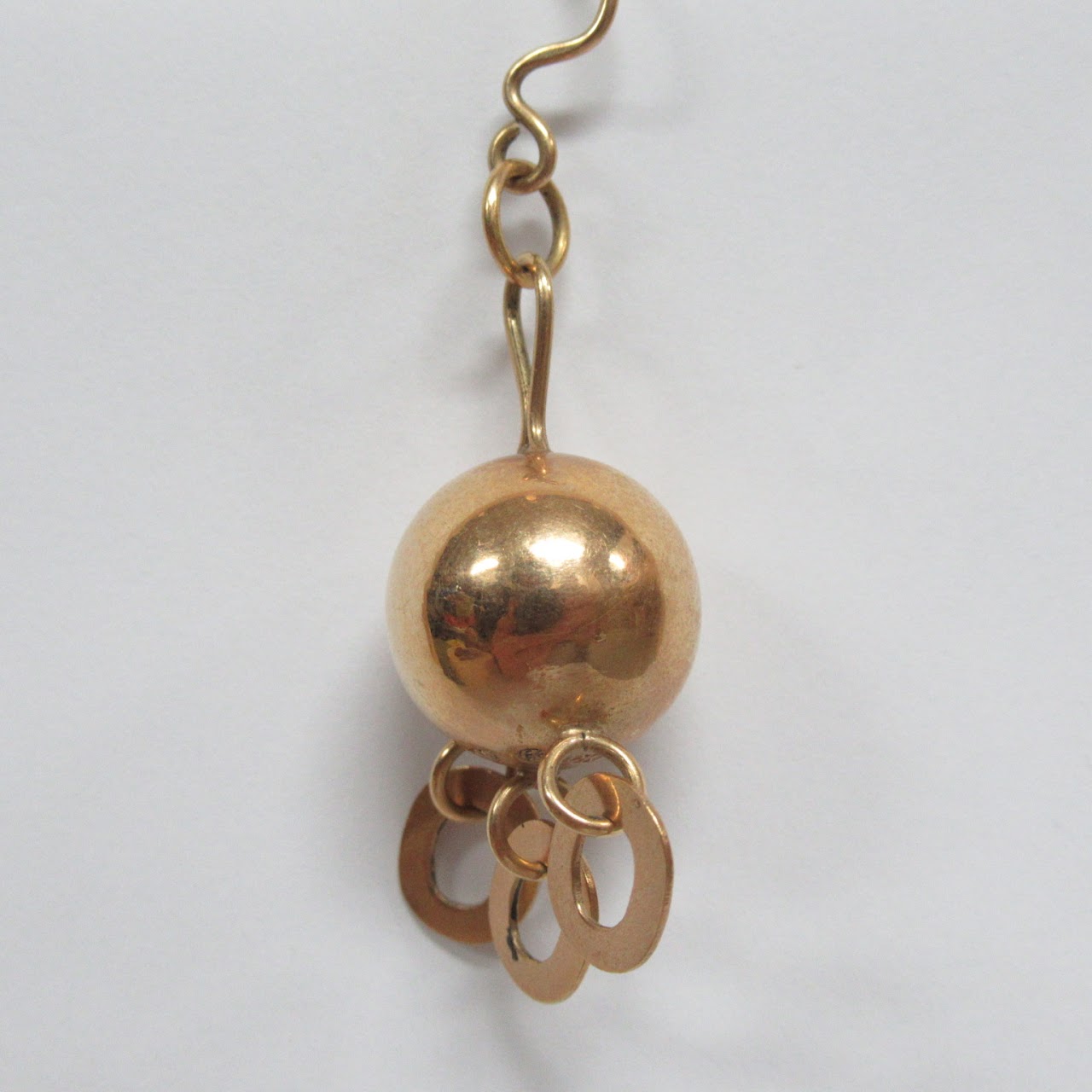 14K Gold Sphere Earrings