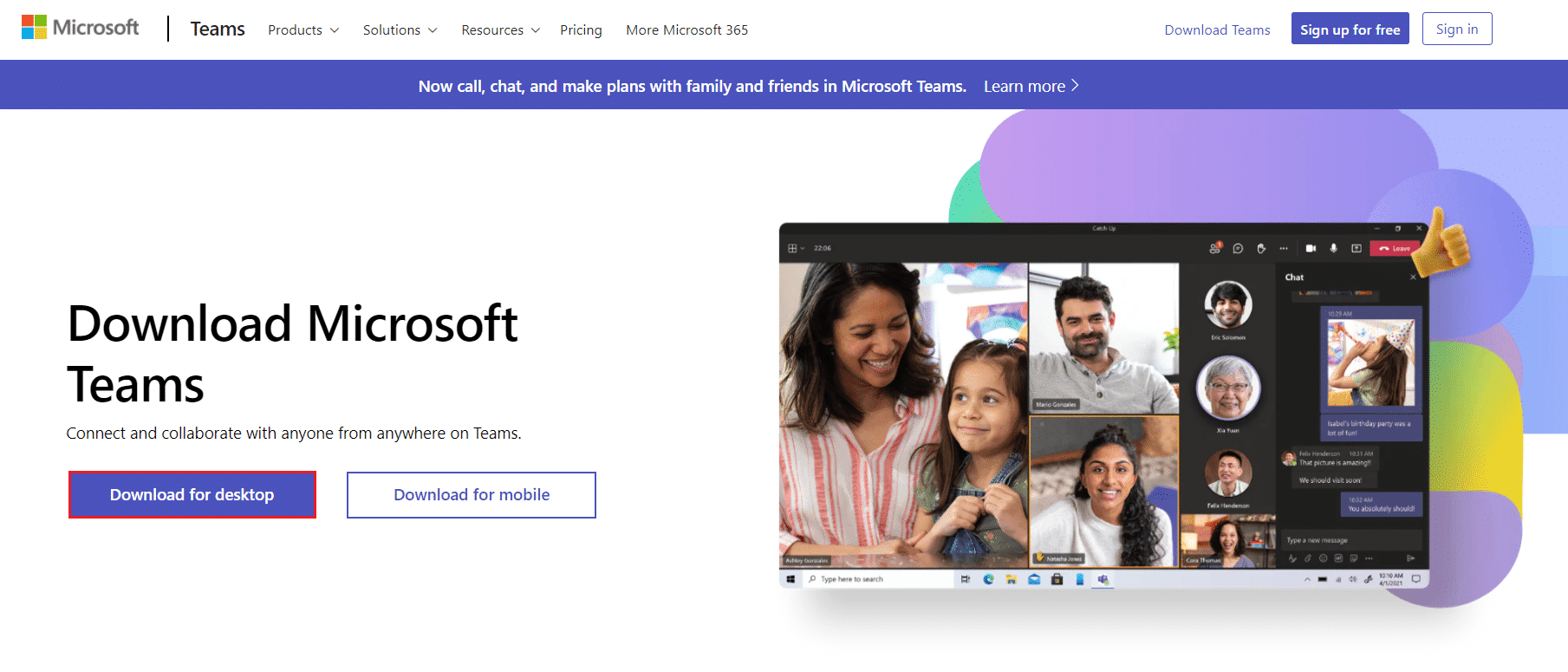 descargar equipos de microsoft del sitio web oficial