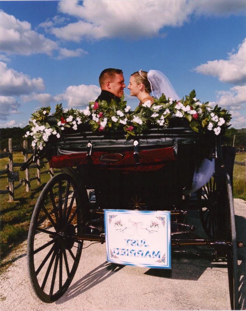 carriage after the wedding