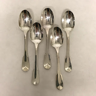 Christofle  Silver Demitasse Spoons, Set of 5