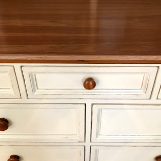 White Thirteen-Drawer Dresser