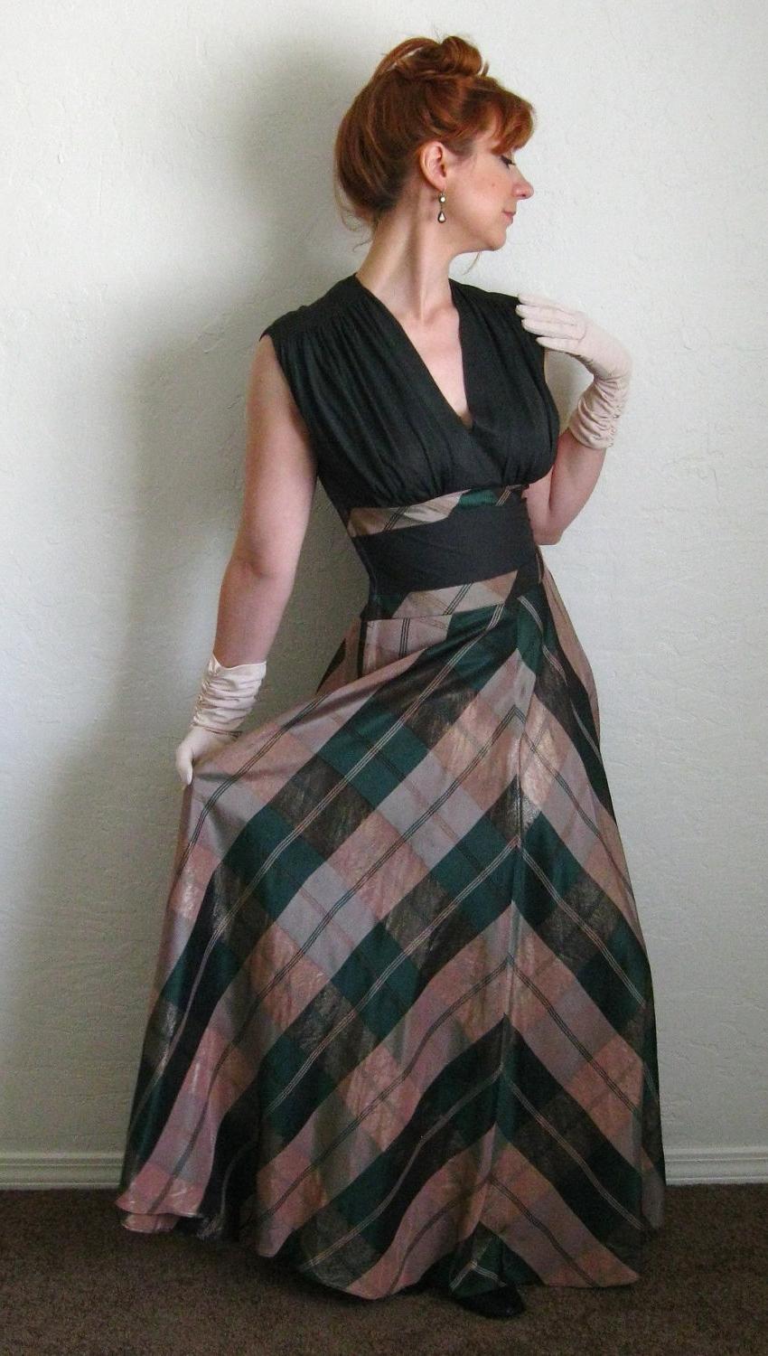 1940s Dress Taffeta Party