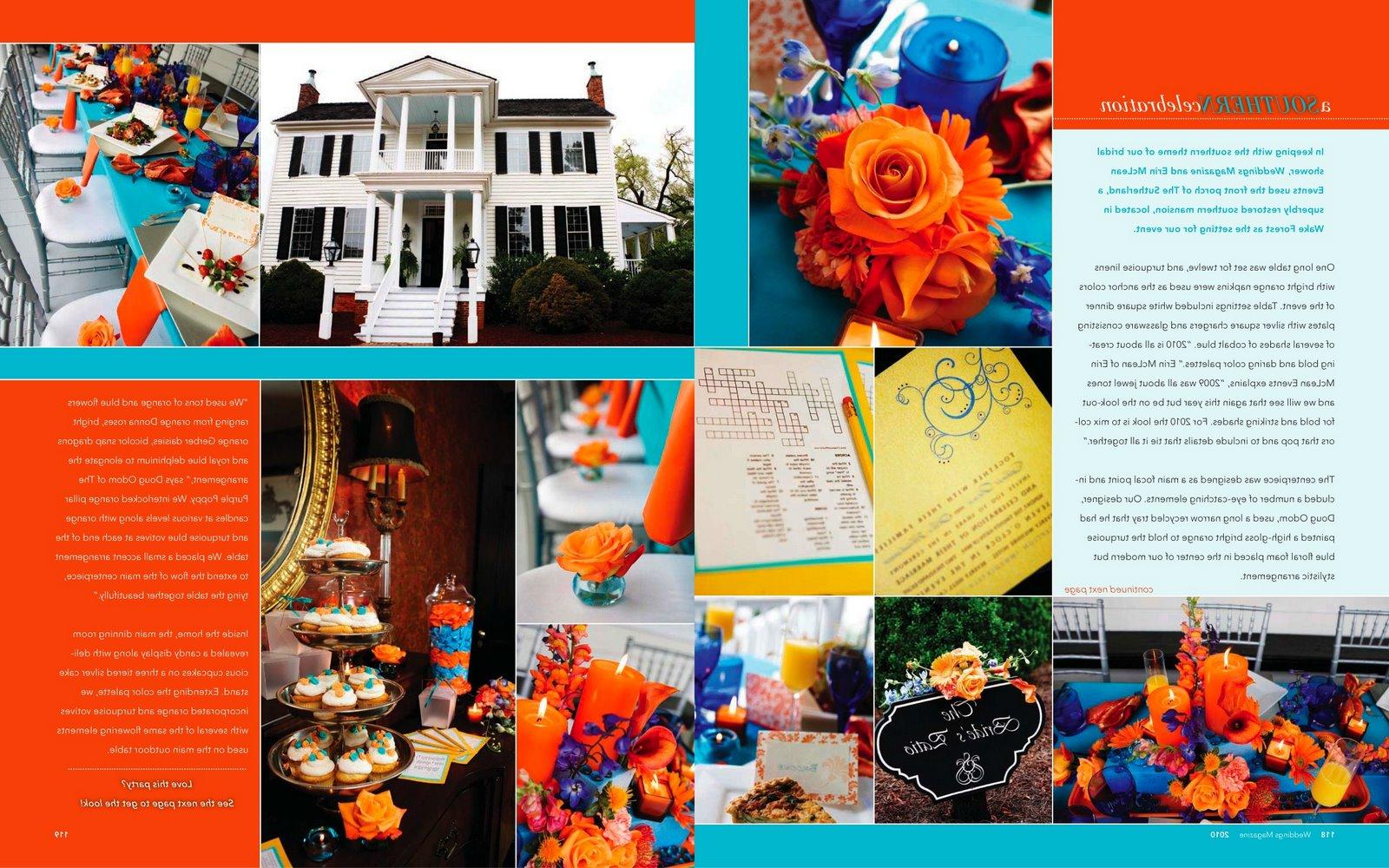 Orange and Aqua Weddings