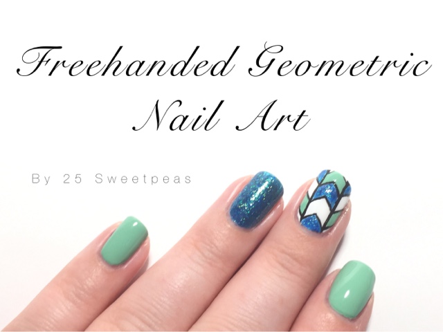 10. Glitter Geometric Nail Art - wide 9