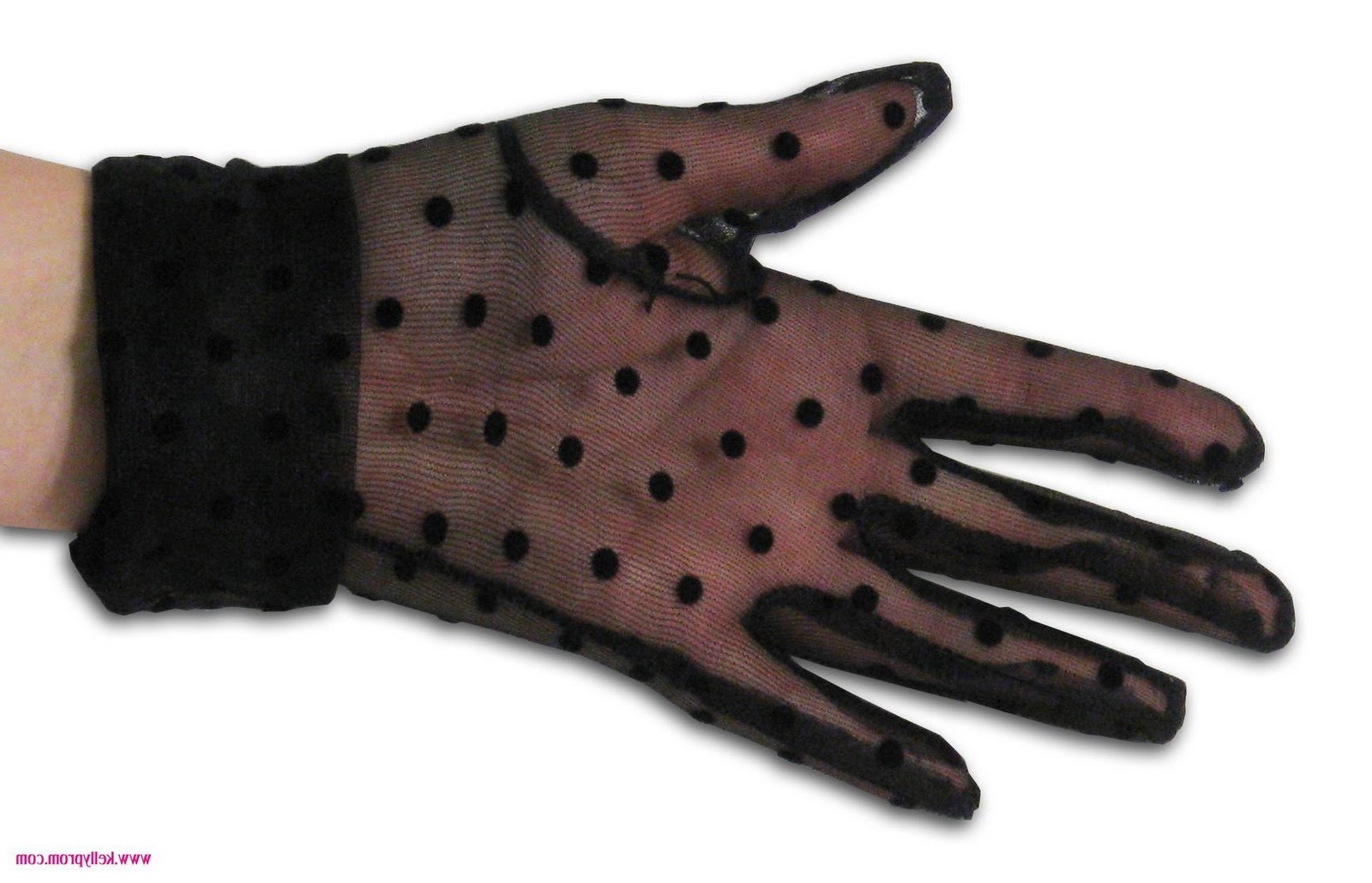 Sheer Polka Dot Wrist Length