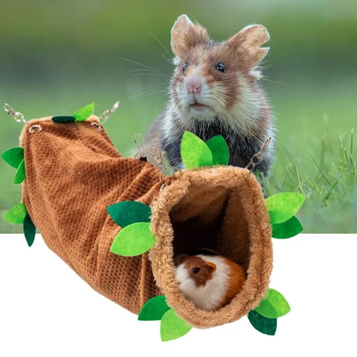 Hamster Hammock Pigs Sleeping Tunnel House Large Space Hanging Bed Warm Hamster Guinea for Rodent