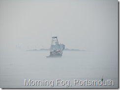 005 Lobster boat leaving Portsmouth in morning fog