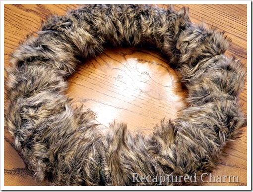 faux fur antler wreath 6