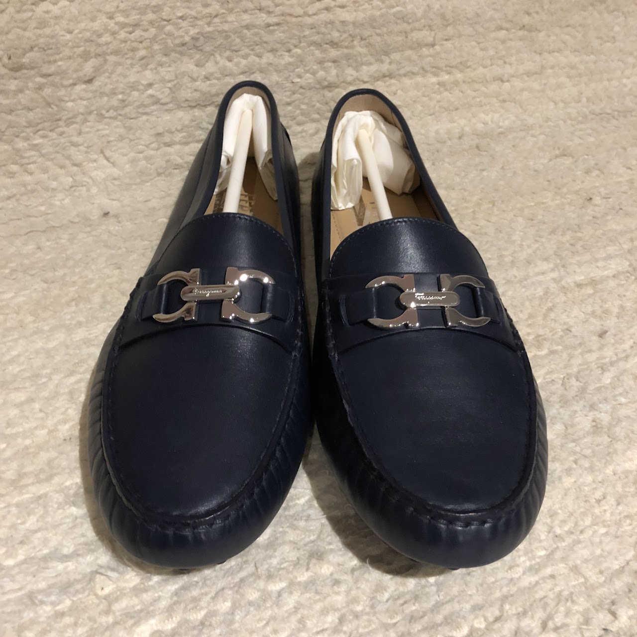 Salvatore Ferragamo NEW Dark Blue Loafers