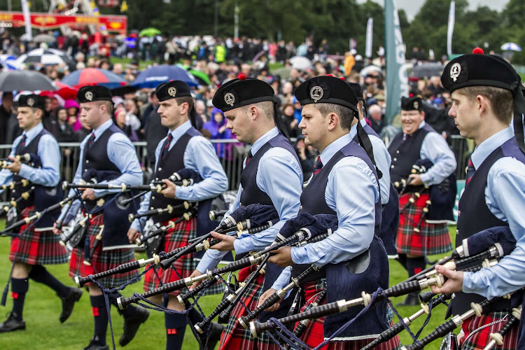 Field Marshall Montgomery Pipe Band participating in the World Pipe Band Championships in Glasgow, Scotland. 