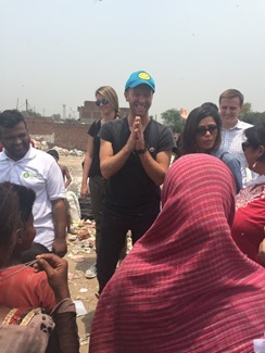 Chris Martin visits Oxfam project in India