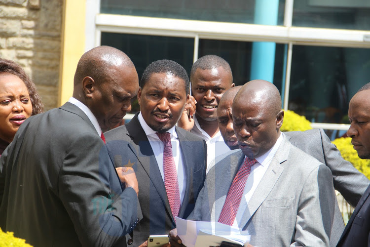 Agriculture CS Mwangi Kiunjuri when he made a technical appearance at parliament with Mt Kenya region legislators on October 24, 2019.