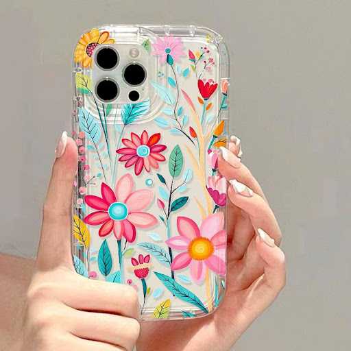 Title 2, Transparent Colorful Flowers And Plants Phone C...