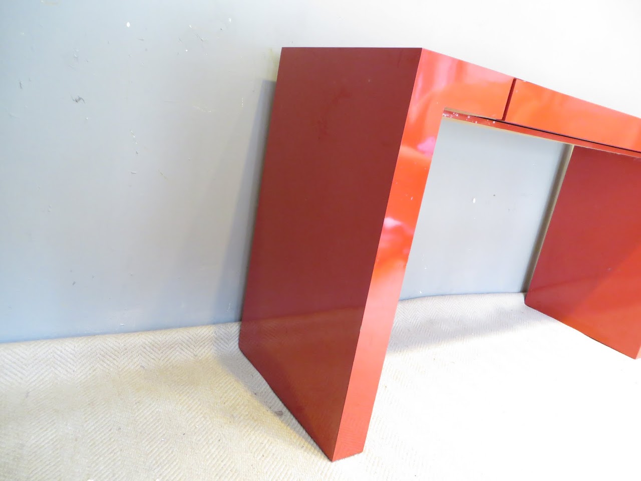 Lacquered Parsons Desk