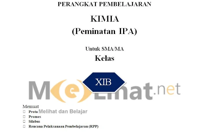 RPP KIMIA SMA, MA Kurikulum 2013 Kelas XI-11 Terbaru