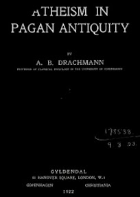 Cover of Anders Bjorn Drachmann's Book Atheism in Pagan Antiquity