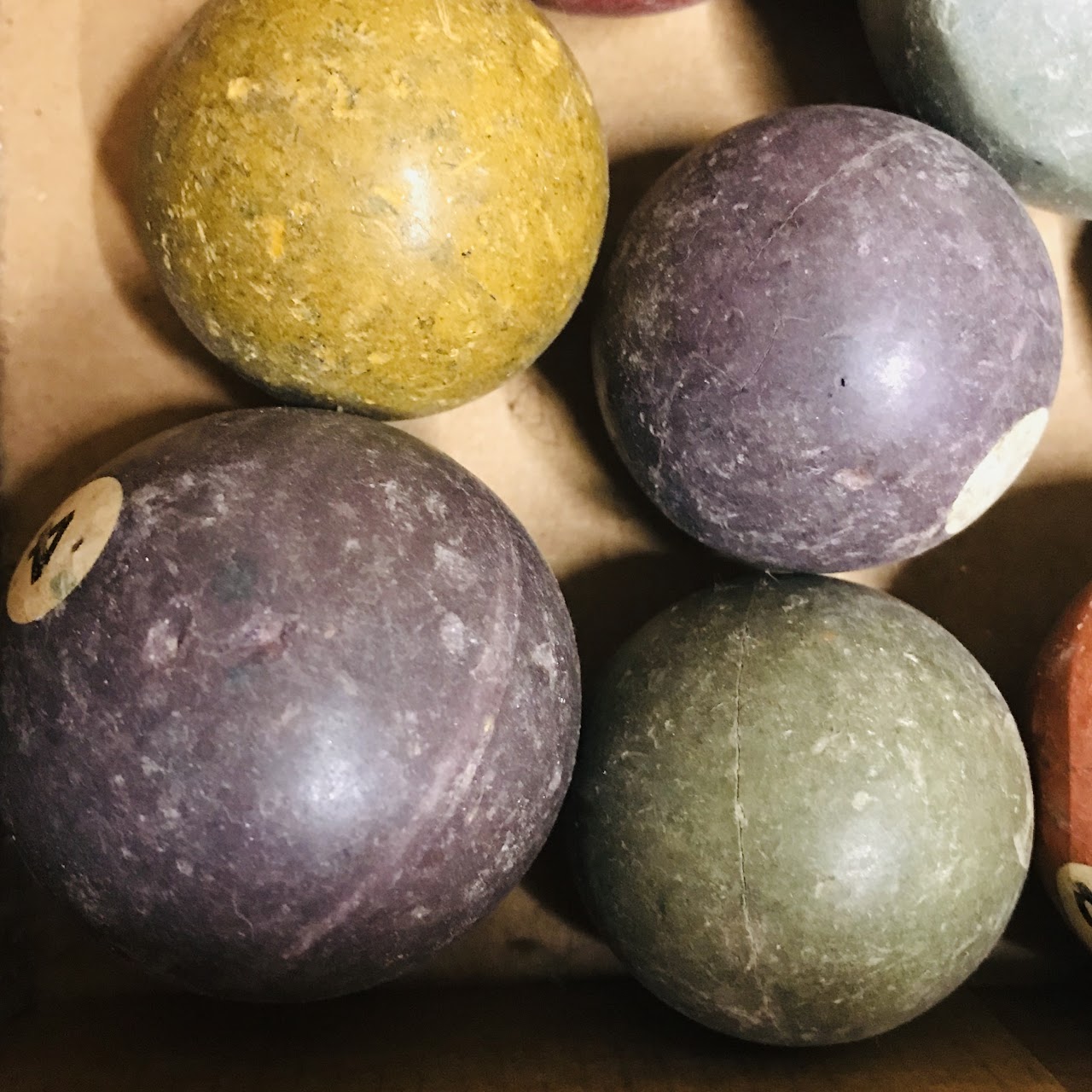 Antique Clay Billiard Ball Lot