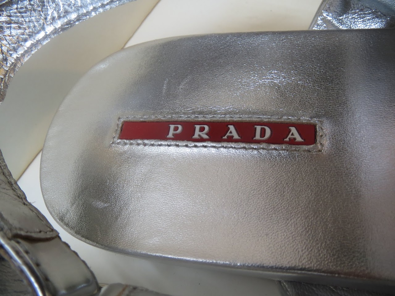 Prada Sport Silver Sandals