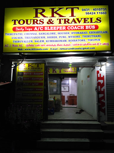 RKT Tours &Travels, No. 3, Thangam Towers, Karur Bye Pass Rd, Annamalai Nagar, Killa Chinthamani, Tiruchirappalli, Tamil Nadu 620002, India, Tour_Agency, state TN