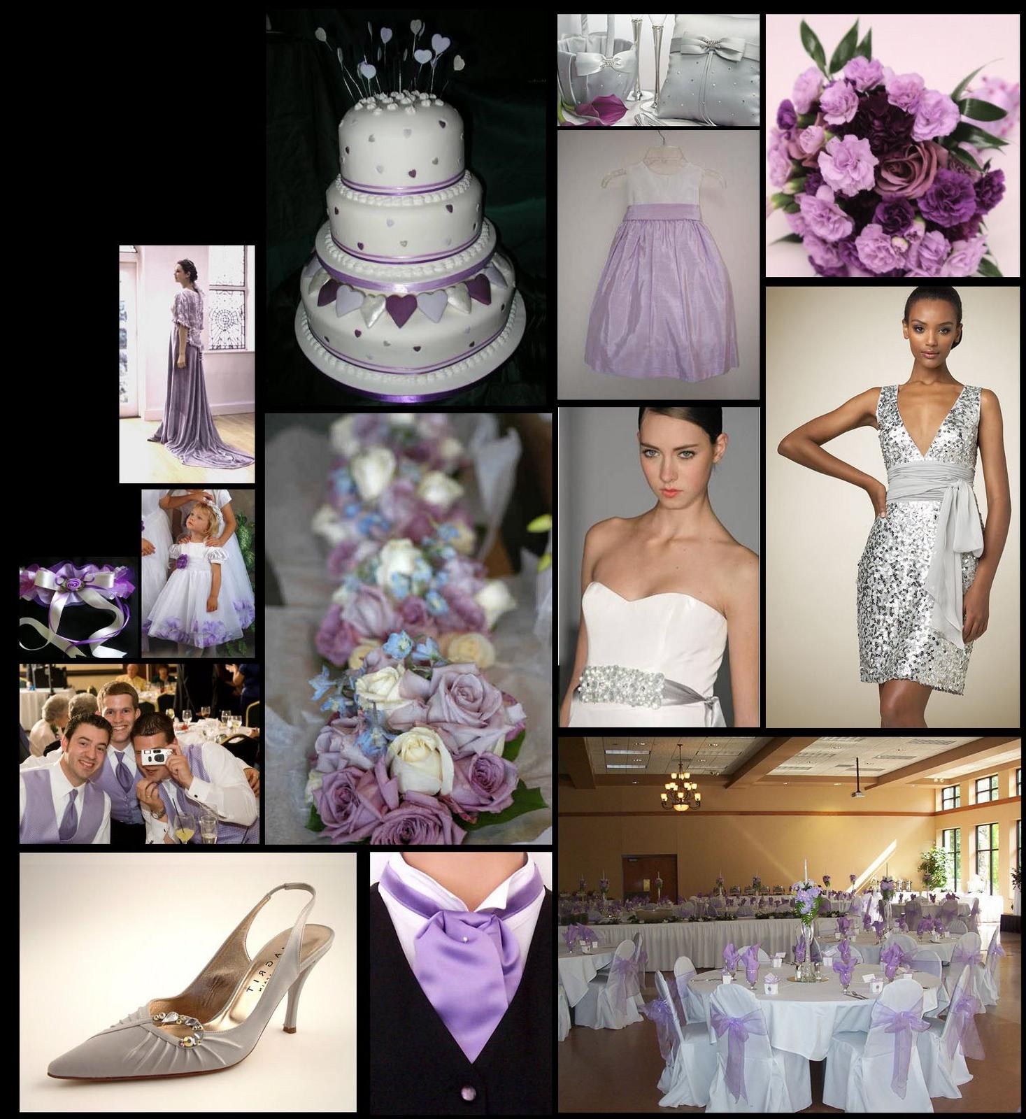 purple and grey wedding