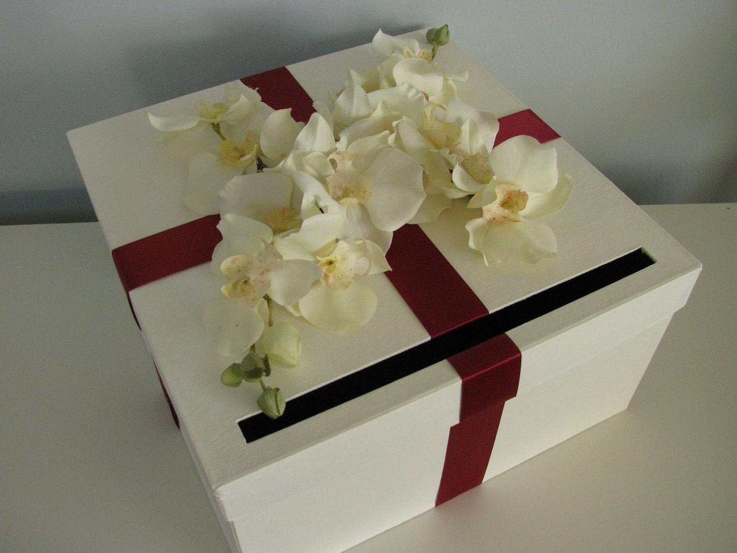 Antique White Wedding Card Box