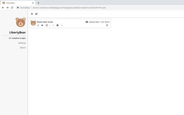 LibertyBear chrome extension